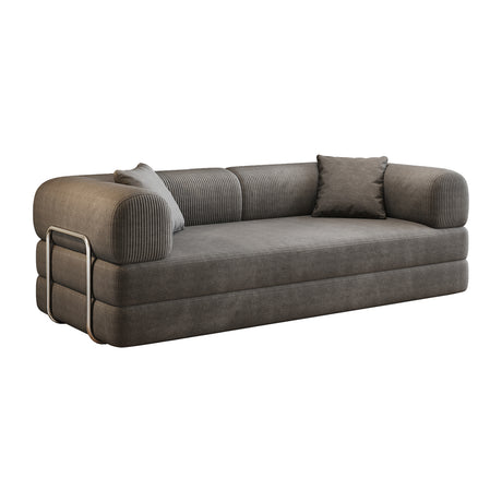 Gray Fabric Convertible Sofa Bed - OROA - view 3