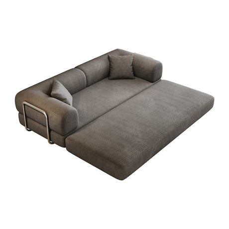 Gray Fabric Convertible Sofa Bed - OROA - view 4