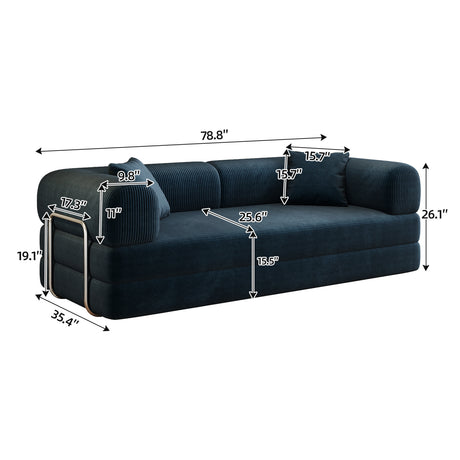 Corduroy Upholstered Sofa Bed - OROA - view 9