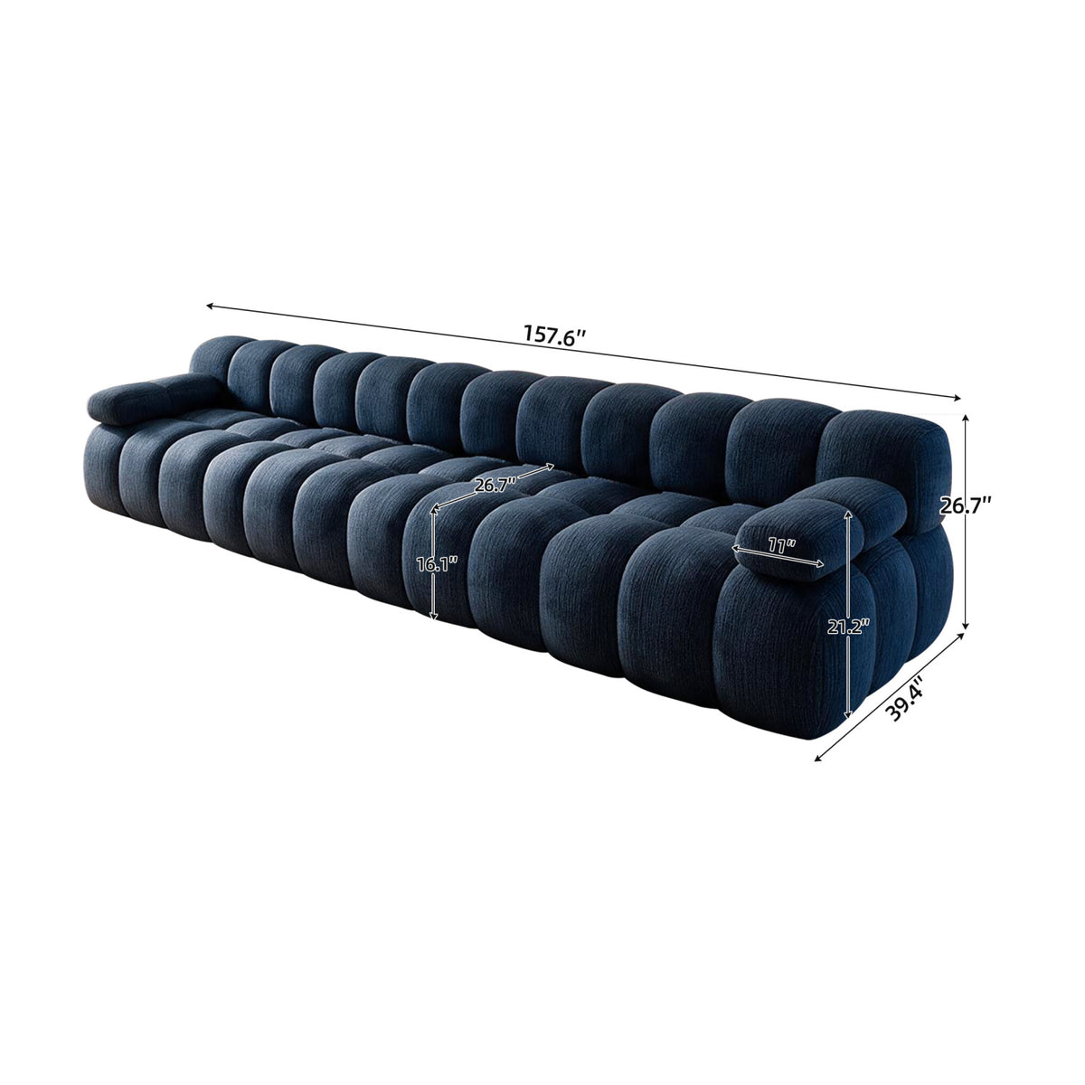 Modern European furniture - Modern Plush Bubble Sofa - www.oroa.com