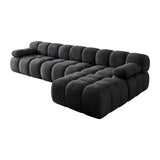Modern European furniture - Channel Tufted Sectional Sofa - www.oroa.com