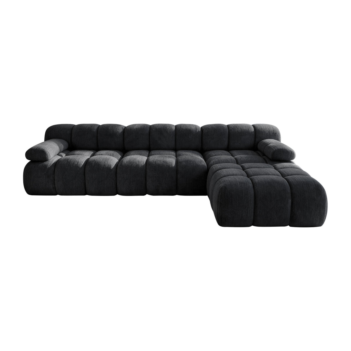 Modern European furniture - Channel Tufted Sectional Sofa - www.oroa.com