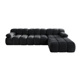 Modern European furniture - Channel Tufted Sectional Sofa - www.oroa.com