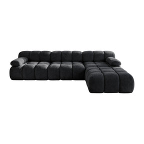 Modern European furniture - Channel Tufted Sectional Sofa - www.oroa.com