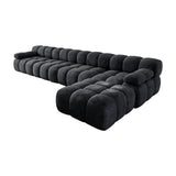 Modern European furniture - Dark Gray Upholstered Sectional Sofa - www.oroa.com