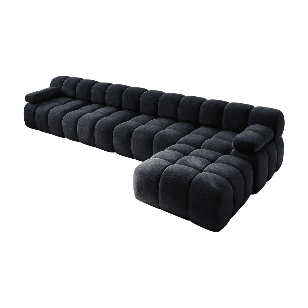 Modern European furniture - Dark Gray Upholstered Sectional Sofa - www.oroa.com