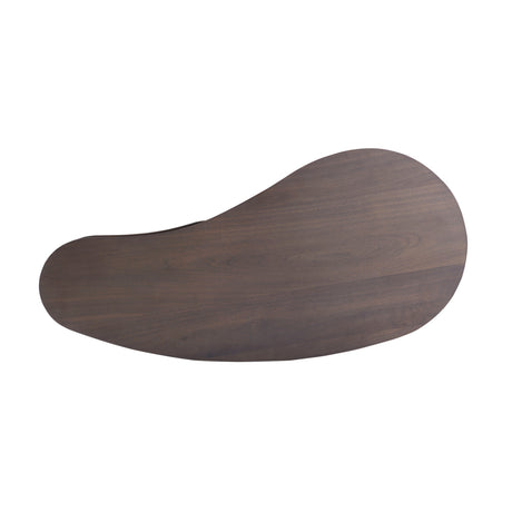 Walnut Oak Veneer Rotatable Swivel Coffee Table | OROA