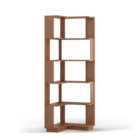 Modern European furniture - Freestanding L-Shaped Corner Bookshelf - www.oroa.com