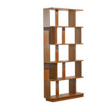 Modern European furniture - 5-Tier Brown Oak Bookcase - www.oroa.com