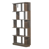 Modern European furniture - 5-Tier Dark Brown Oak Bookcase - www.oroa.com