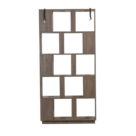 Modern European furniture - 5-Tier Dark Brown Oak Bookcase - www.oroa.com