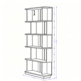 Modern European furniture - 5-Tier Dark Brown Oak Bookcase - www.oroa.com