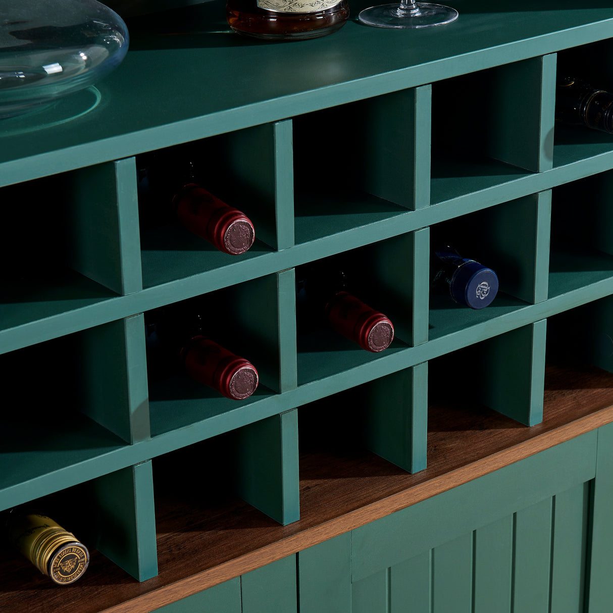 Arched Wood Wine Storage Cabinet | OROA