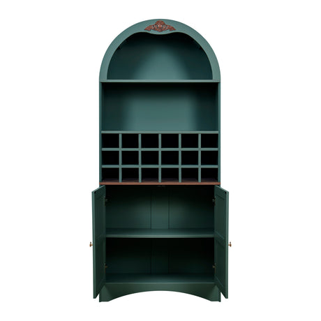 Arched Wood Wine Storage Cabinet | OROA