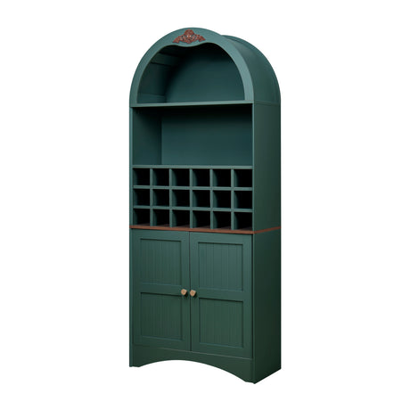 Arched Wood Wine Storage Cabinet | OROA