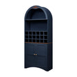 Modern European furniture - Arched Wood Wine Cabinet with Adjustable Shelves - www.oroa.com