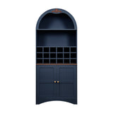 Modern European furniture - Arched Wood Wine Cabinet with Adjustable Shelves - www.oroa.com