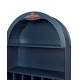 Modern European furniture - Arched Wood Wine Cabinet with Adjustable Shelves - www.oroa.com