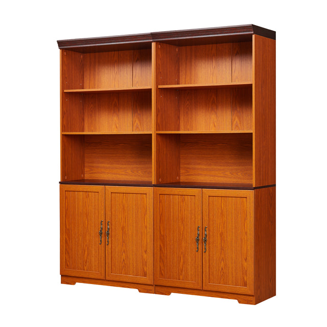 Modern European furniture - Dark Oak Freely Combine Adjustable Storage Bookcases (2) - www.oroa.com