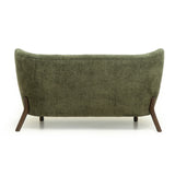 Olive Green Nordic Chair Laid-back Loveseat | OROA