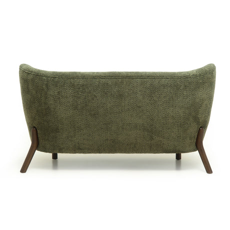 Olive Green Nordic Chair Laid-back Loveseat | OROA