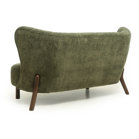 Olive Green Nordic Chair Laid-back Loveseat | OROA
