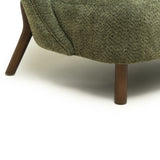 Olive Green Nordic Chair Laid-back Loveseat | OROA