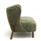 Olive Green Nordic Chair Laid-back Loveseat | OROA