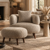 Modern European furniture - Chenille Fabric Accent Chair - www.oroa.com