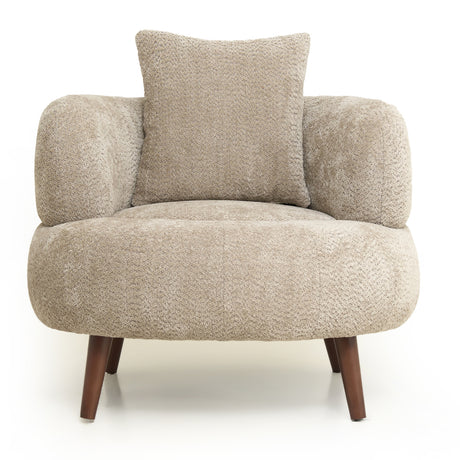 Modern European furniture - Chenille Fabric Accent Chair - www.oroa.com