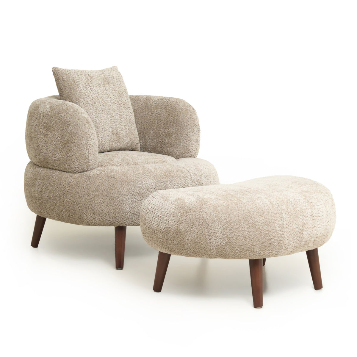Modern European furniture - Chenille Fabric Accent Chair - www.oroa.com
