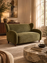 Modern European furniture - Curved Backrest Loveseat Sofa - www.oroa.com