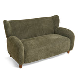 Modern European furniture - Curved Backrest Loveseat Sofa - www.oroa.com
