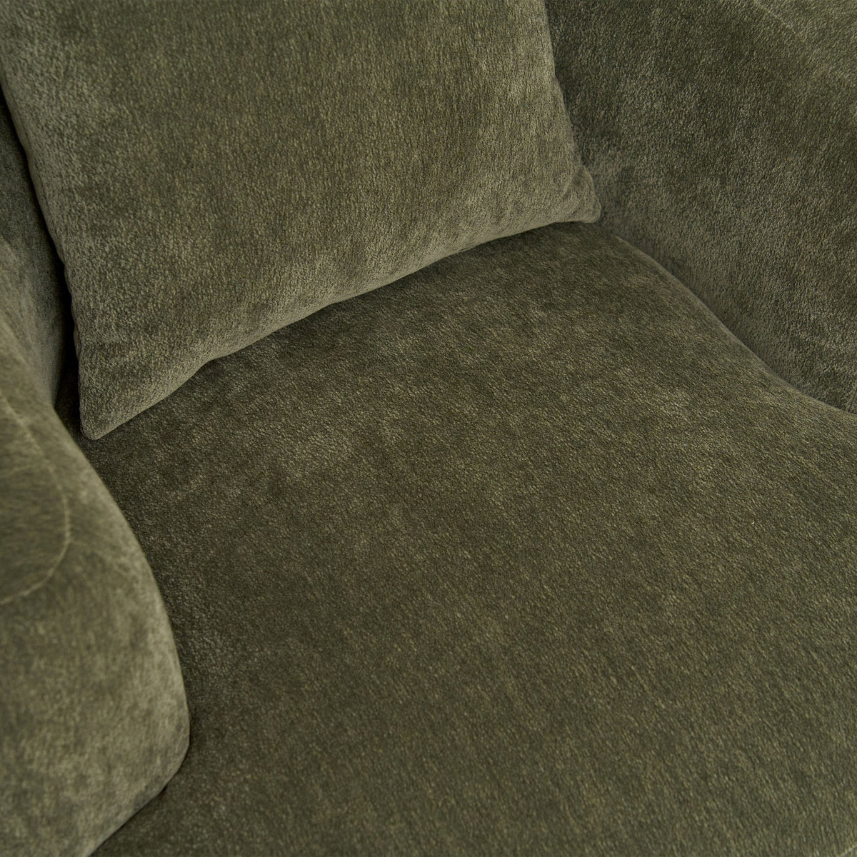 Nordic Olive Green Chenille Bucket Club Chair | OROA