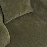 Nordic Olive Green Chenille Bucket Club Chair | OROA