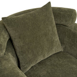 Nordic Olive Green Chenille Bucket Club Chair | OROA