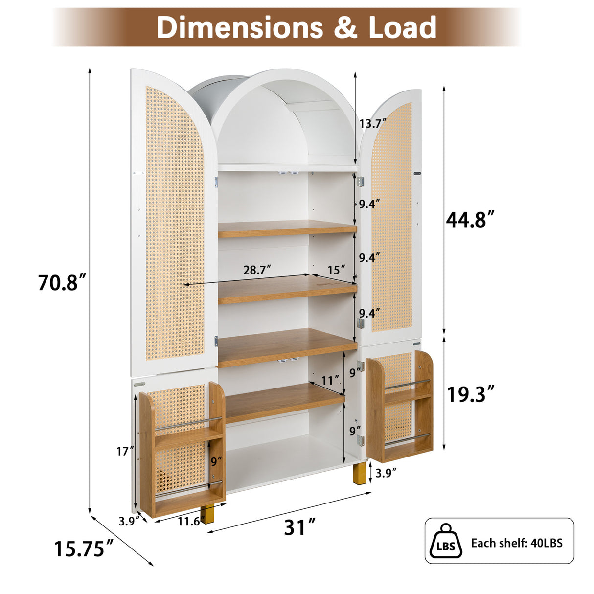 Modern Rattan Arched Cabinet | OROA