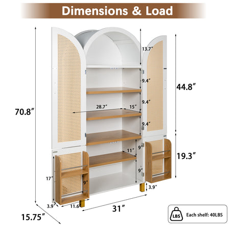 Modern Rattan Arched Cabinet | OROA