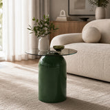 Round Tempered Glass Top Coffee Table | OROA