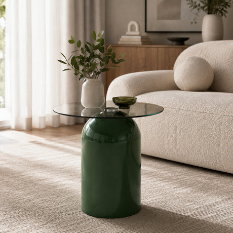 Round Tempered Glass Top Coffee Table | OROA