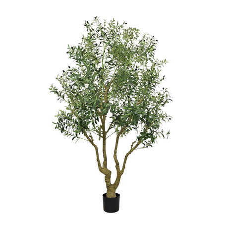 Modern European furniture - 8' Artificial Olive Tree with Natural Wood Trunk - www.oroa.com