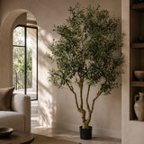 8' Artificial Olive Tree with Natural Wood Trunk | OROA