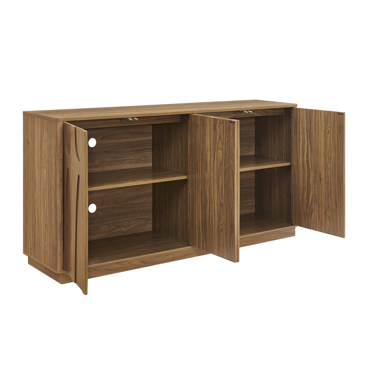 Modern European furniture - Walnut Minimalist Sideboard - www.oroa.com