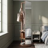 360° Rotating Multifunctional Mirror with Hook Storage Rack | OROA