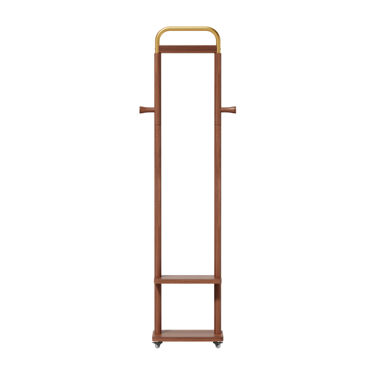 71" Walnut Solid Wood Coat Rack | OROA