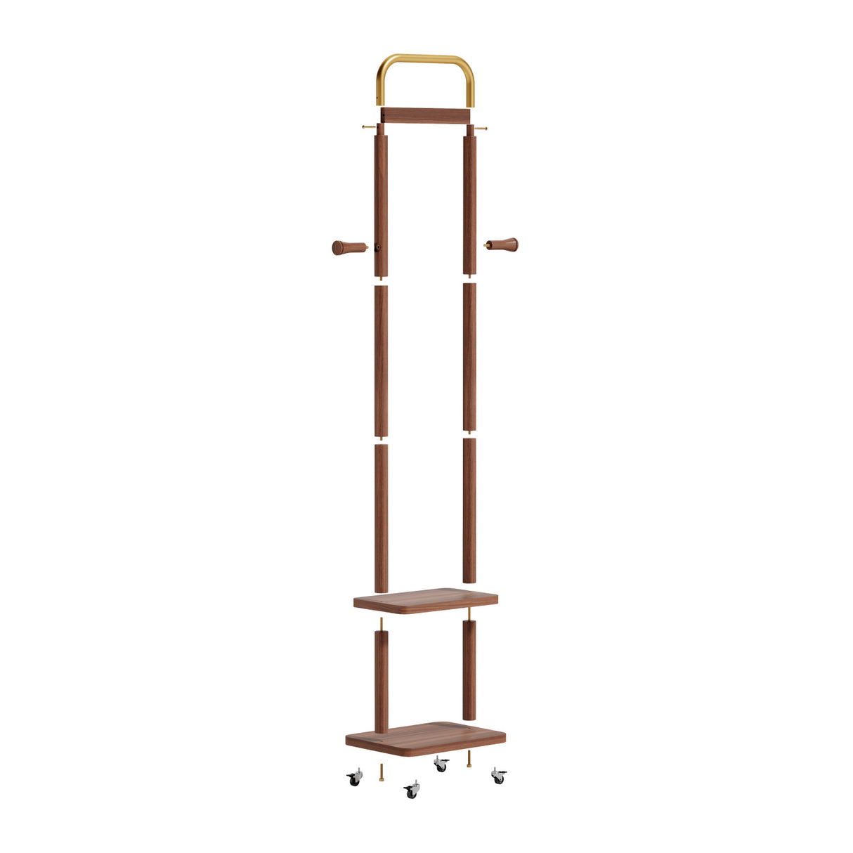 71" Walnut Solid Wood Coat Rack | OROA