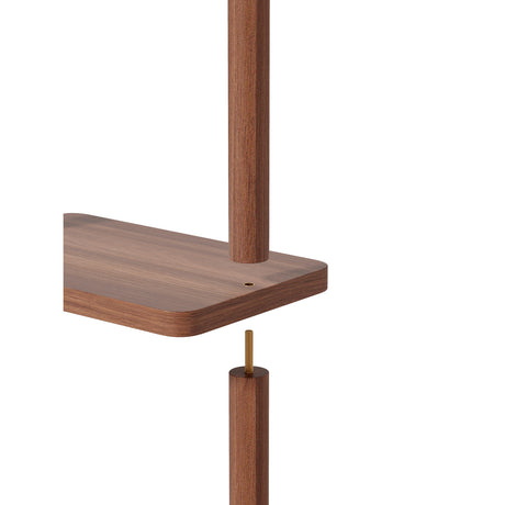 71" Walnut Solid Wood Coat Rack | OROA