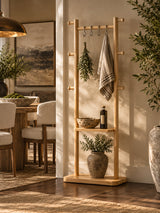 Natural Solid Wood Coat Rack | OROA