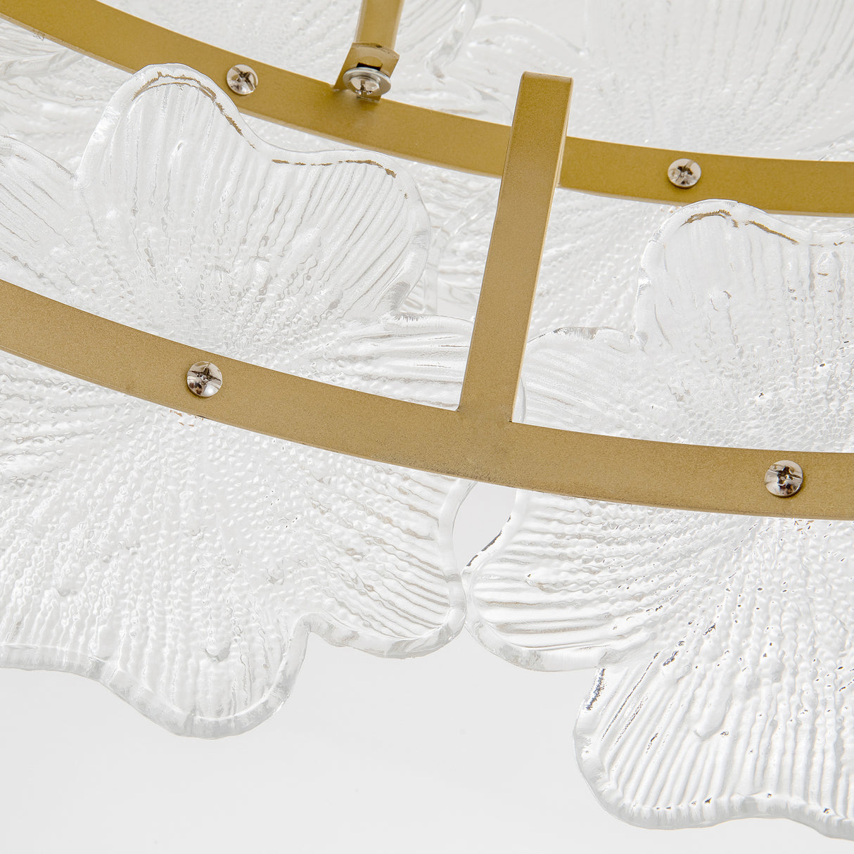Floral Glass Ceiling Lamp with Fan | OROA
