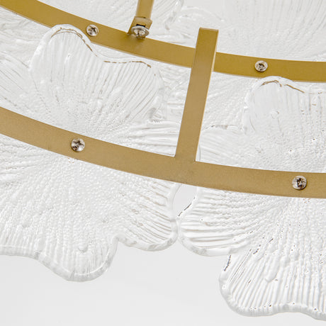 Floral Glass Ceiling Lamp with Fan - OROA - view 9